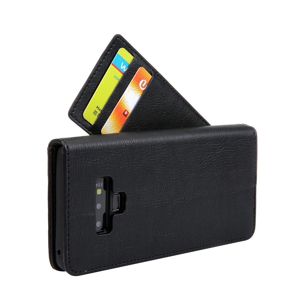 CMAI2 PU en Cuir Support de Portefeuille Mobile Pour Samsung Galaxy Note9 N960 - le Noir