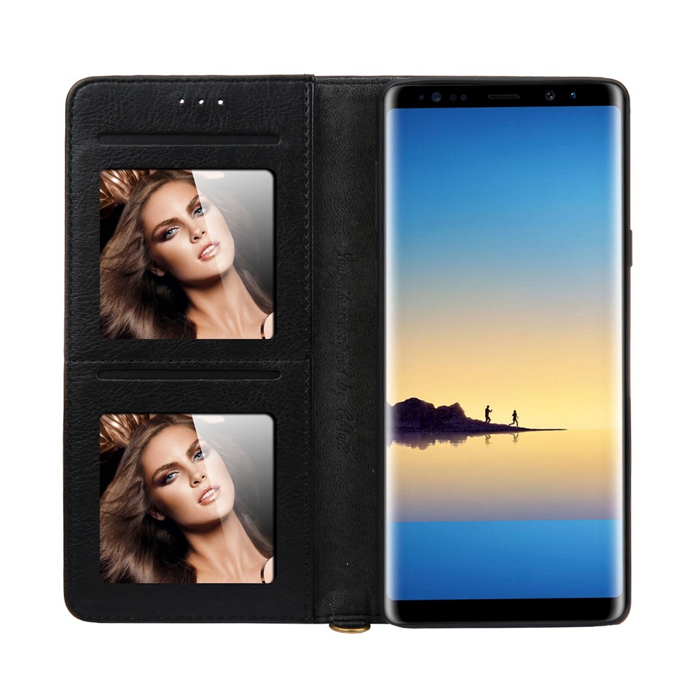 CMAI2 PU en Cuir Support de Portefeuille Mobile Pour Samsung Galaxy Note9 N960 - le Noir