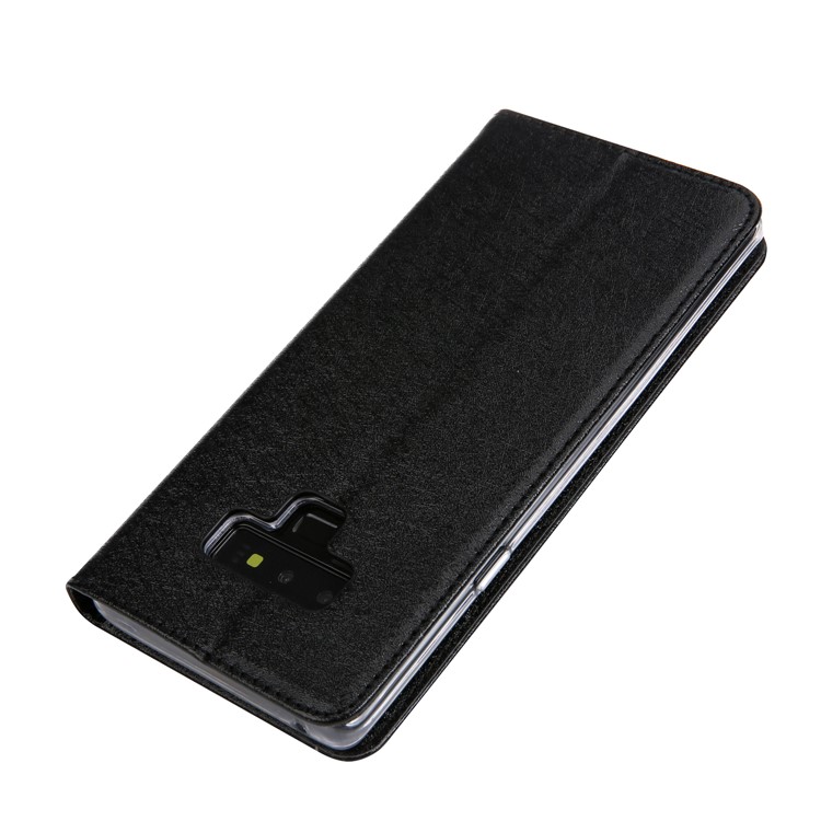 CMAI2 Silk Texture PU Leather Wallet Folio Cover Accessory with Stand for Samsung Galaxy Note9 N960 - Black-6