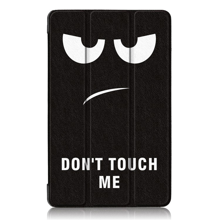 Pattern Printing Tri-fold Stand Leather Protective Casing for Samsung Galaxy Tab A 8.0 (2018) T387 - Do Not Touch Me-2