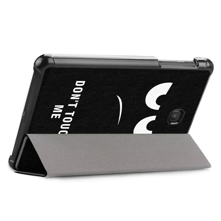 Pattern Printing Tri-fold Stand Leather Protective Casing for Samsung Galaxy Tab A 8.0 (2018) T387 - Do Not Touch Me-4
