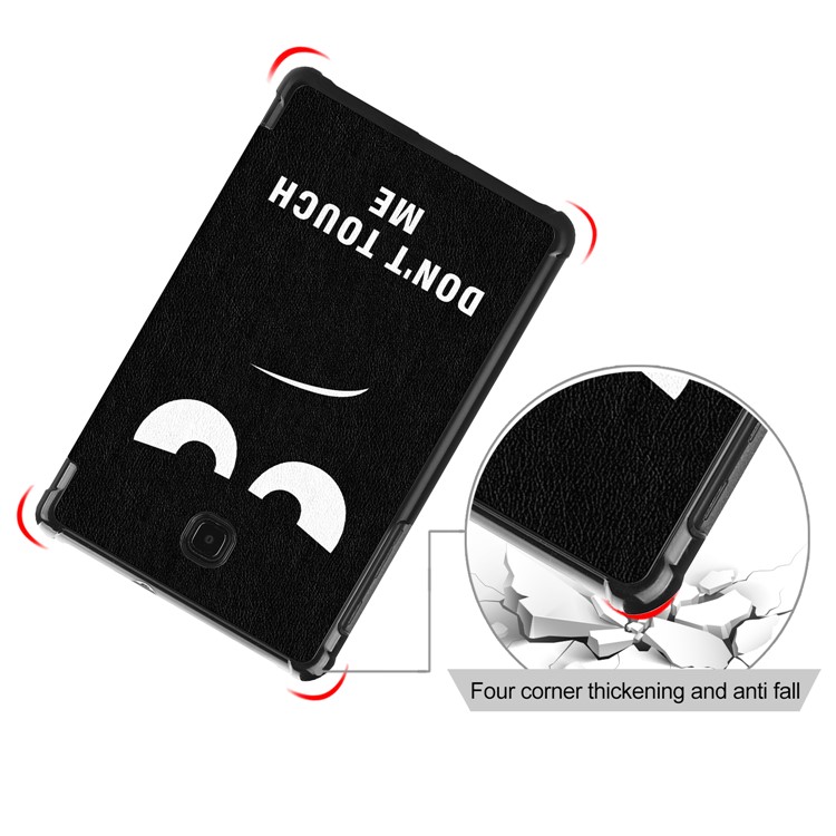 Pattern Printing Tri-fold Stand Leather Protective Casing for Samsung Galaxy Tab A 8.0 (2018) T387 - Do Not Touch Me-7