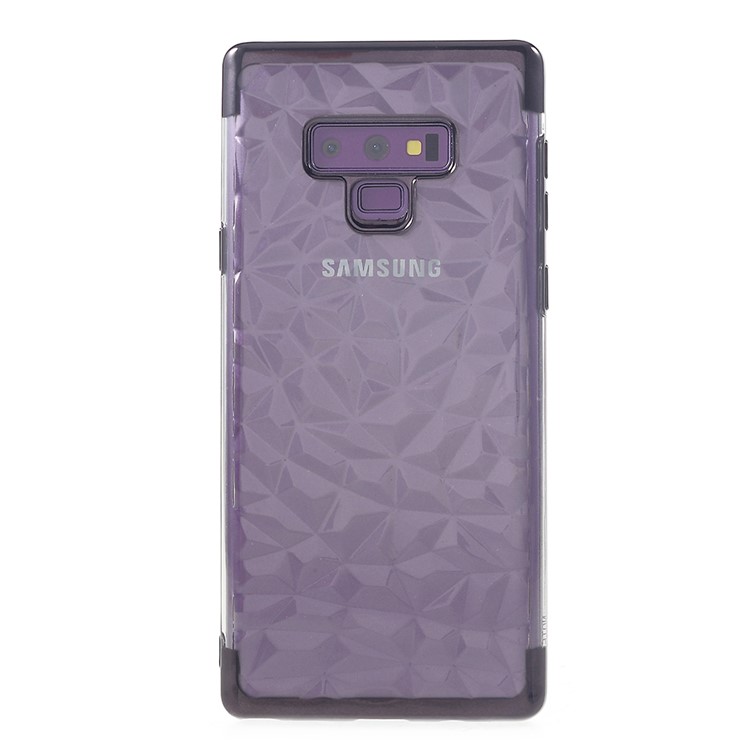 3D Diamond Grain Electroplated Soft TPU Case Accessory for Samsung Galaxy Note9 N960 - Black-2