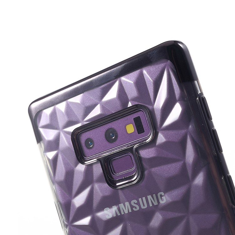 3D Diamond Grain Electroplated Soft TPU Case Accessory for Samsung Galaxy Note9 N960 - Black-4
