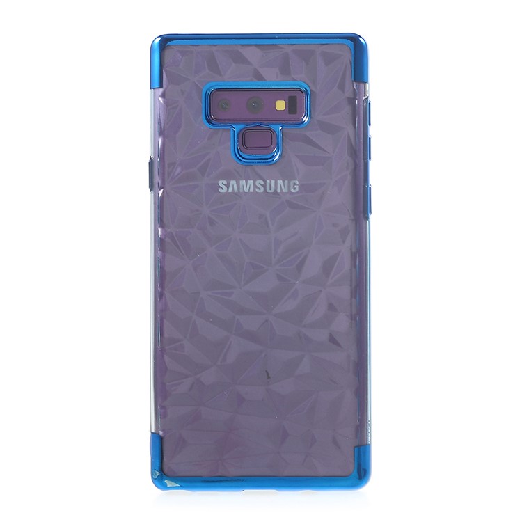 

For Samsung Galaxy Note9 N960 3D Diamond Grain Electroplated Soft TPU Cellphone Case Accessory - Blue