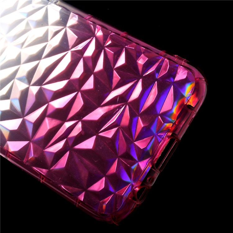 Gradient Color 3D Diamond Grain Drop-proof TPU Case with Dazzling Paper for Samsung Galaxy A6 (2018) - Pink-5