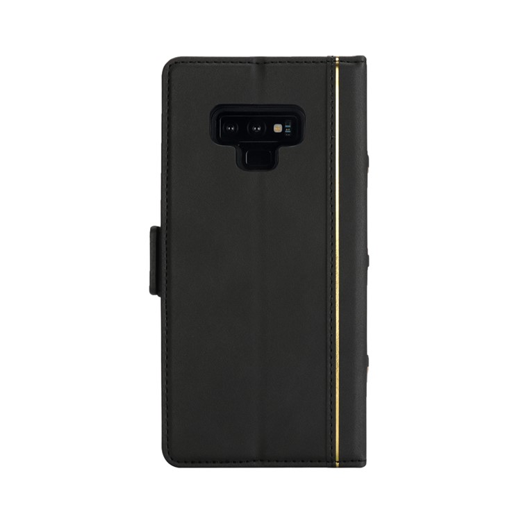 Book Style Removable TPU Back Shell + Leather Wallet Case for Samsung Galaxy Note9 N960 - Black-3