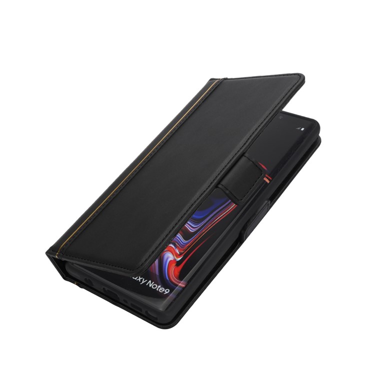 Book Style Removable TPU Back Shell + Leather Wallet Case for Samsung Galaxy Note9 N960 - Black-9