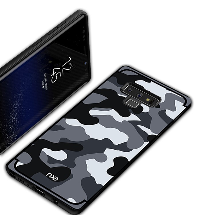 NXE Camouflage Pattern PC TPU Hybrid Back Case for Samsung Galaxy Note9 N960 - Grey-3
