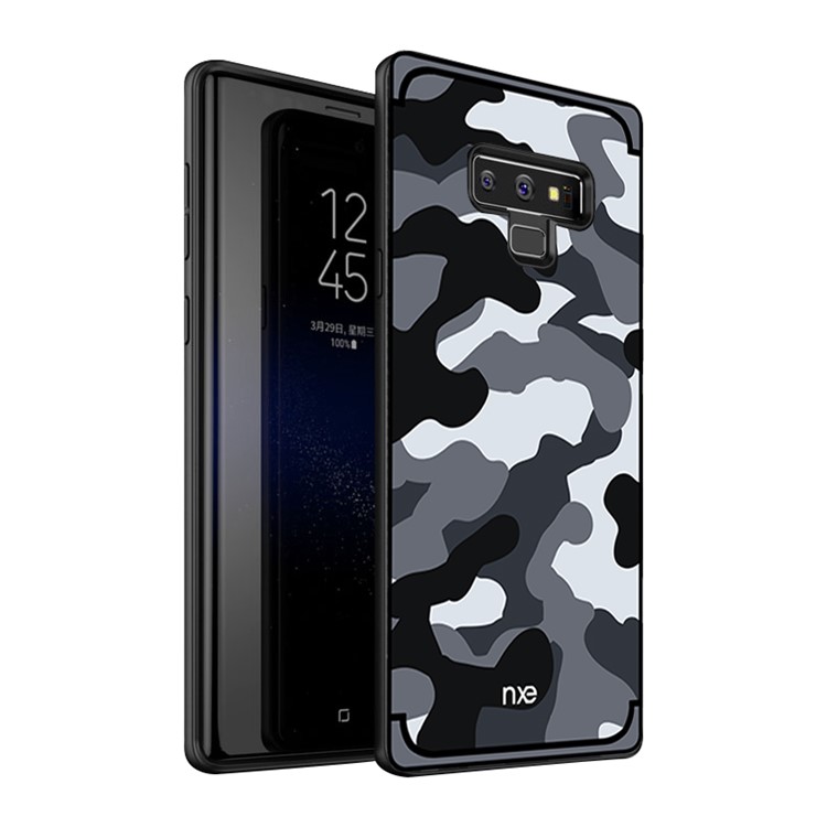 NXE Camouflage Pattern PC TPU Hybrid Back Case for Samsung Galaxy Note9 N960 - Grey-4