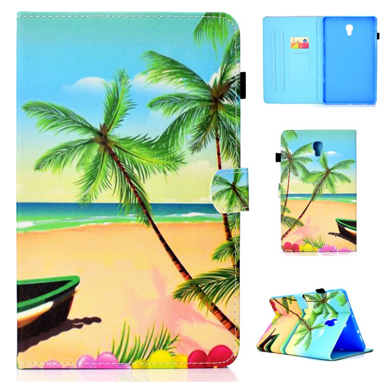 

Patterned Card Holder Stand Leather Tablet Shell for Samsung Galaxy Tab A 10.5 (2018) T590 T595 - Seaside, Galaxy Tab A 10.5 (2018) T590 T595