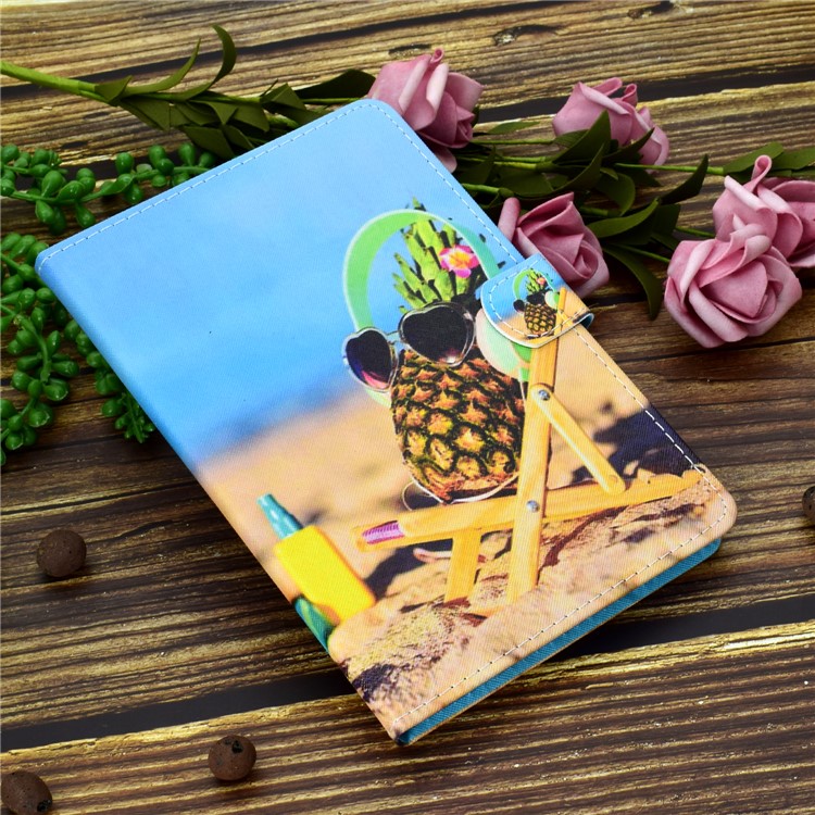 Pattern Printing Stand Leather Case with Card Holder for Samsung Galaxy Tab S4 10.5 T830 - Cool Pineapple-19