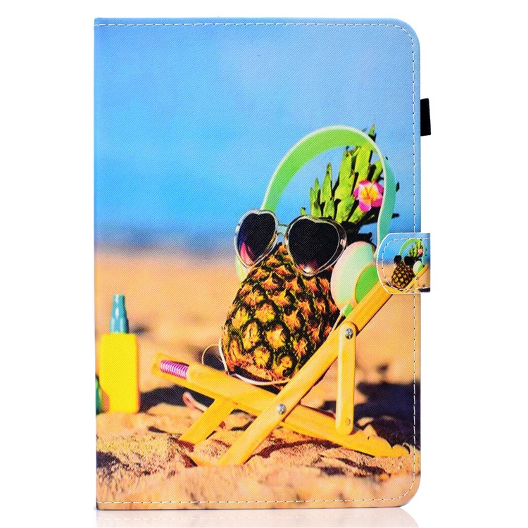 Pattern Printing Stand Leather Case with Card Holder for Samsung Galaxy Tab S4 10.5 T830 - Cool Pineapple-2