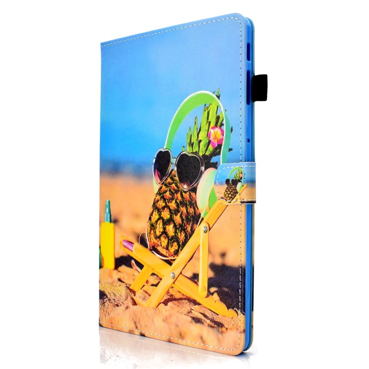 Pattern Printing Stand Leather Case with Card Holder for Samsung Galaxy Tab S4 10.5 T830 - Cool Pineapple-3