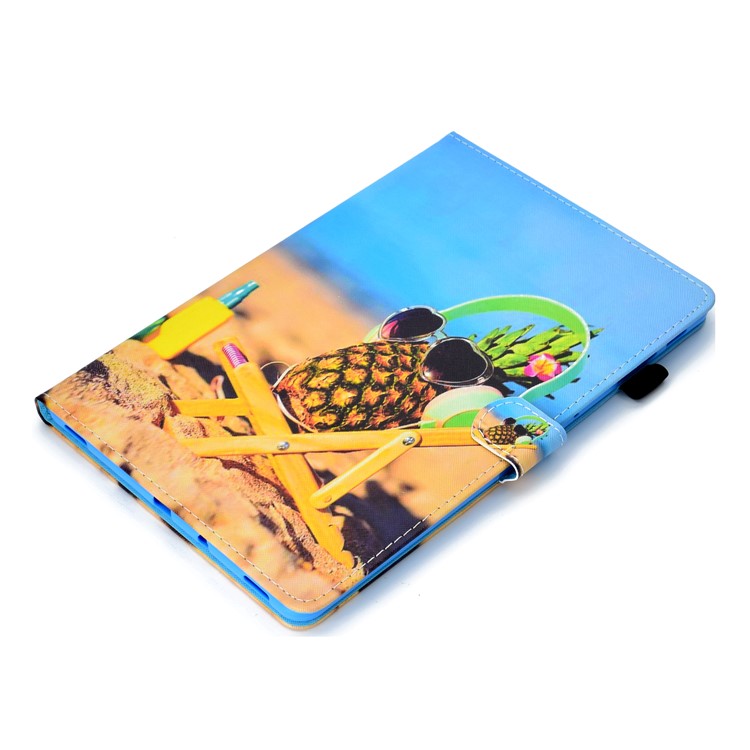 Pattern Printing Stand Leather Case with Card Holder for Samsung Galaxy Tab S4 10.5 T830 - Cool Pineapple-6