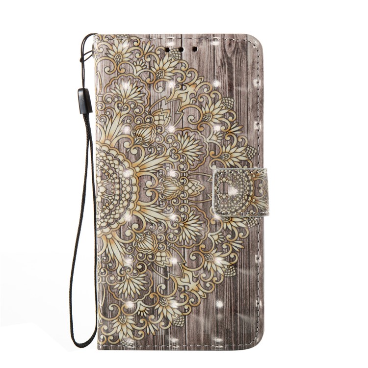 Leather Phone Case for Samsung Galaxy A5 (2017) SM-A520, Pattern Printing | Light Spot Decor | Wallet | Stand - Vintage Flower-2