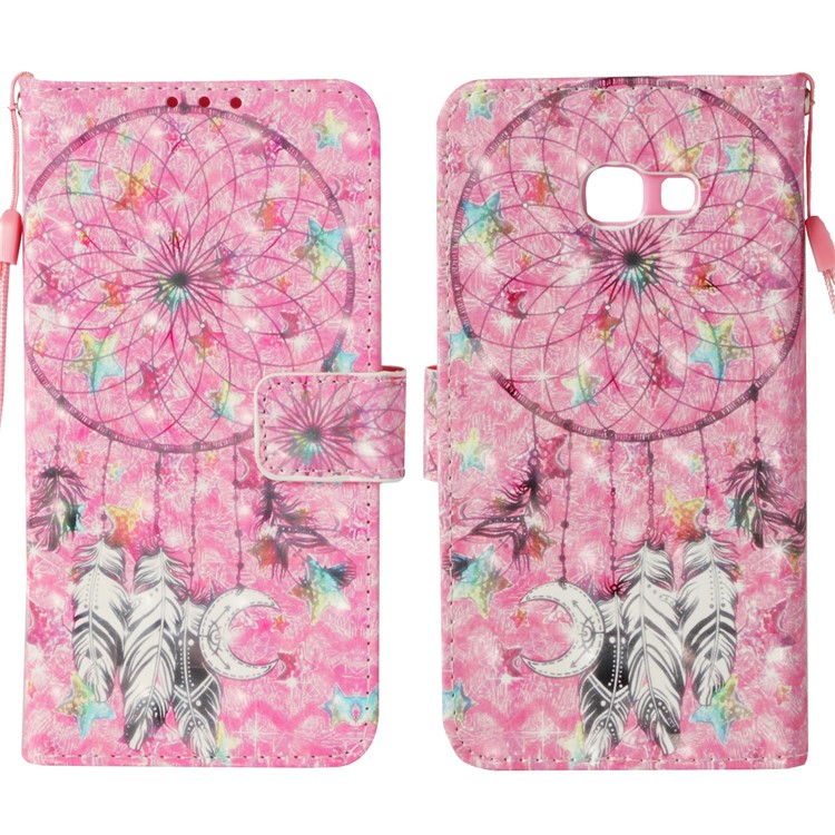 Pattern Printing Light Spot Decor Leather Wallet Cover for Samsung Galaxy A5 (2017) SM-A520 - Dream Catcher-3