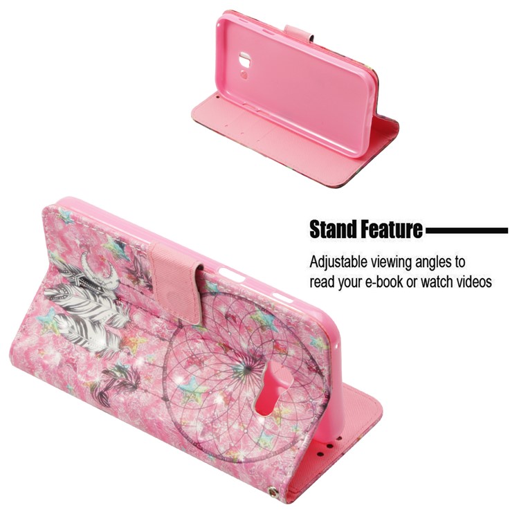Pattern Printing Light Spot Decor Leather Wallet Cover for Samsung Galaxy A5 (2017) SM-A520 - Dream Catcher-4