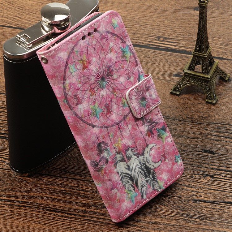 Pattern Printing Light Spot Decor Leather Wallet Cover for Samsung Galaxy A5 (2017) SM-A520 - Dream Catcher-7