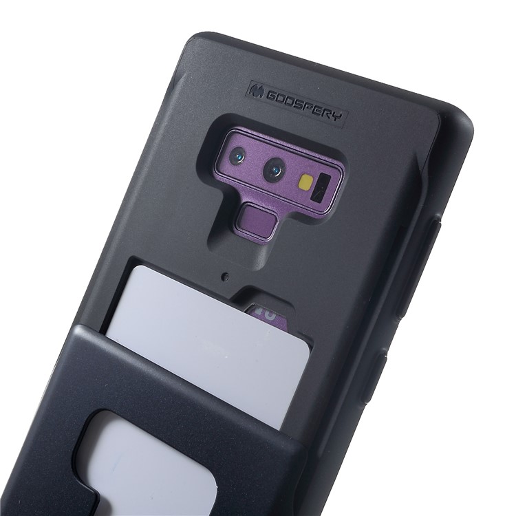 MERCURY GOOSPERY for Samsung Galaxy Note9 N960 Sky Series Slide PC TPU Card Holder Case - Black-5