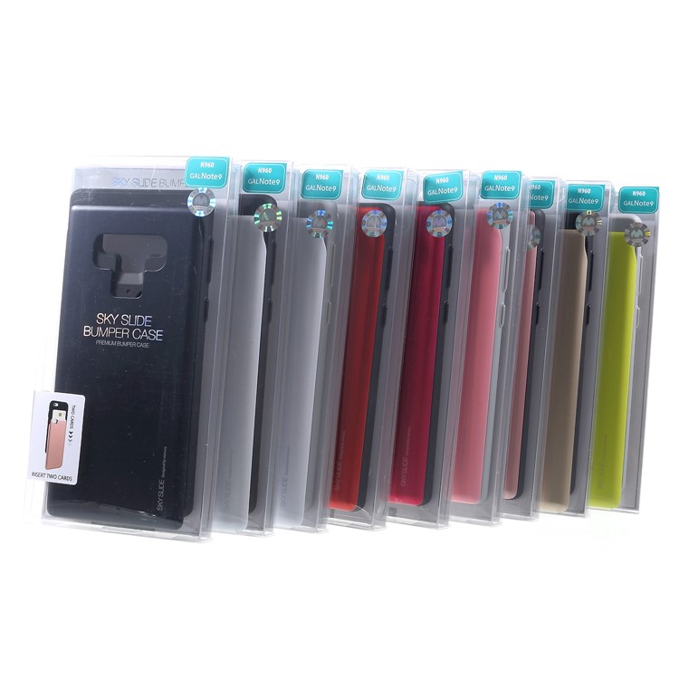 MERCURY GOOSPERY for Samsung Galaxy Note9 N960 Sky Series Slide PC TPU Card Holder Case - Black-8