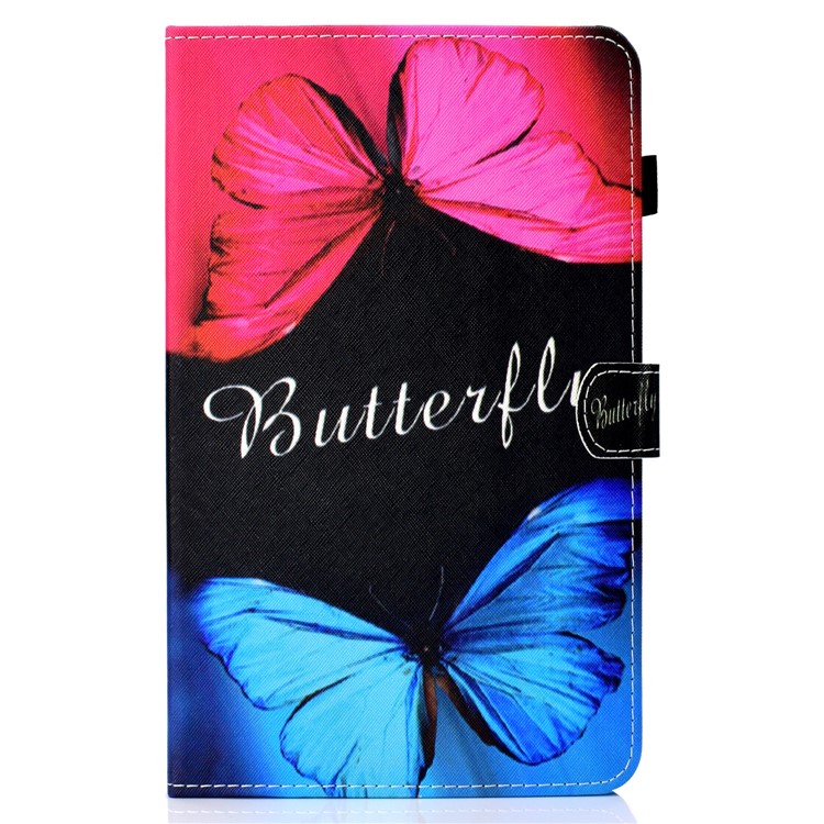 Pattern Printing Leather Case Stand Tablet Cover for Samsung Galaxy Tab A 10.1 (2016) T580 - Butterfly-2