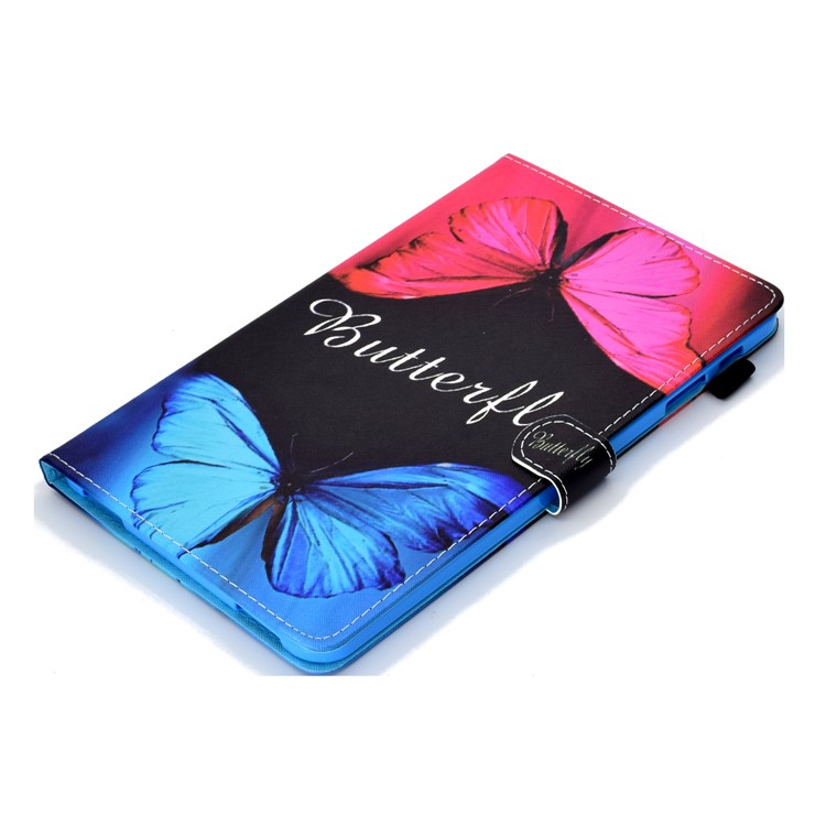 Pattern Printing Leather Case Stand Tablet Cover for Samsung Galaxy Tab A 10.1 (2016) T580 - Butterfly-6