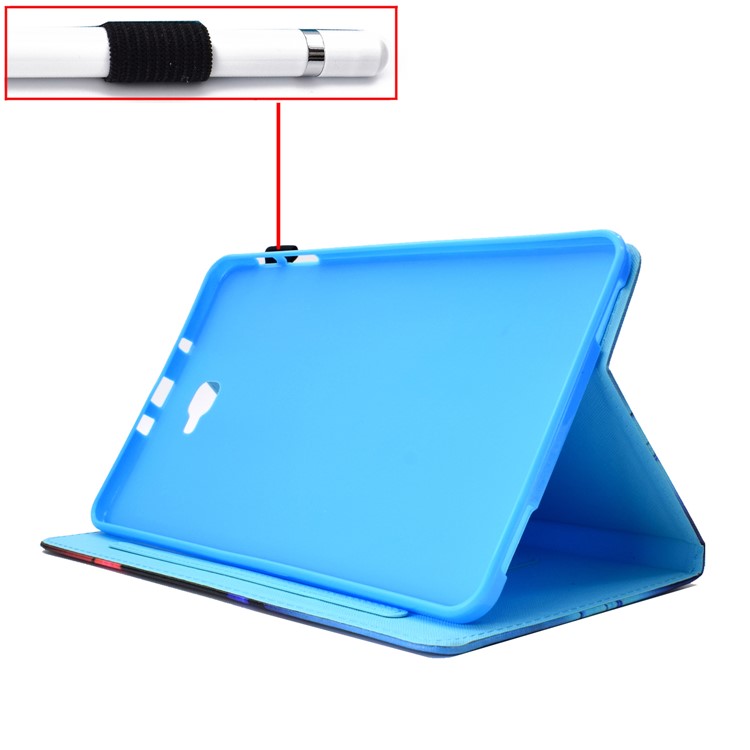 Pattern Printing Leather Case Stand Tablet Cover for Samsung Galaxy Tab A 10.1 (2016) T580 - Butterfly-8