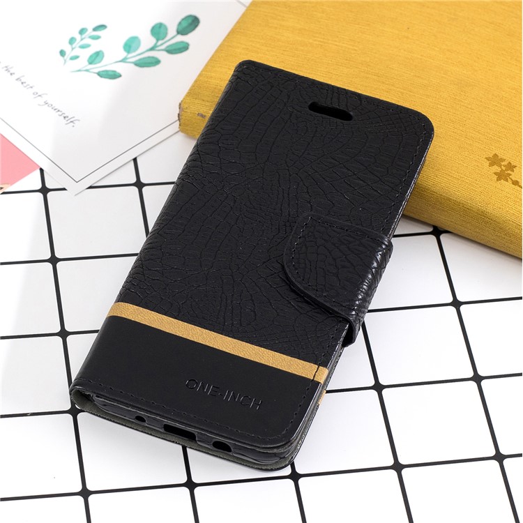 Crocodile Texture Splicing PU Leather Wallet Case for Samsung Galaxy J3 (2018) J337 / J3 Star - Black-9