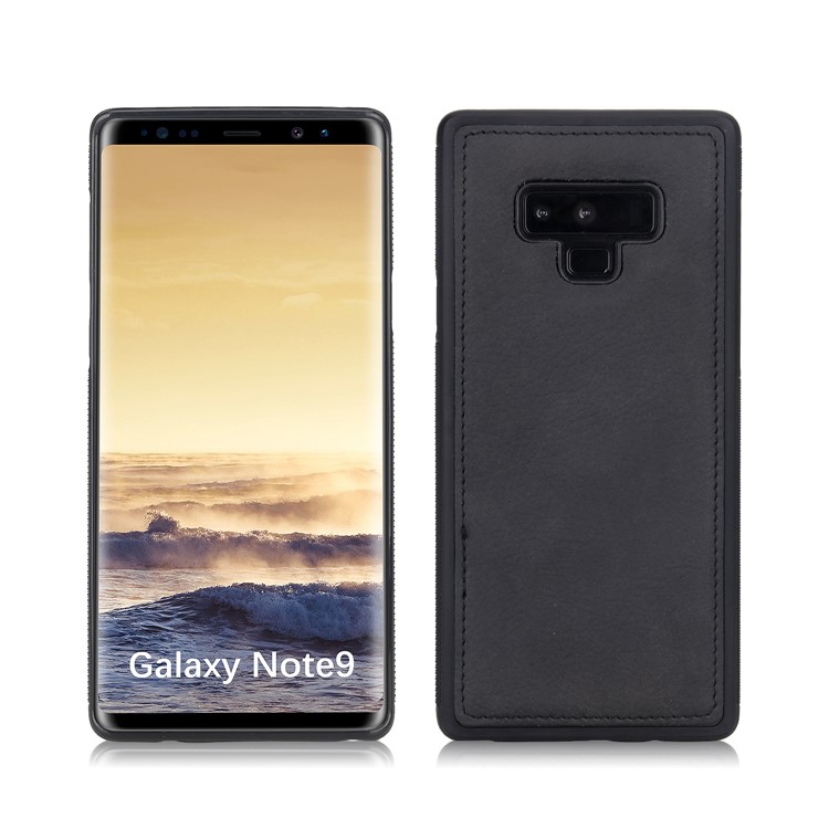 Retro Double Zipper Split Leather Wallet with Detachable TPU Cover for Samsung Galaxy Note9 N960 - Black-22