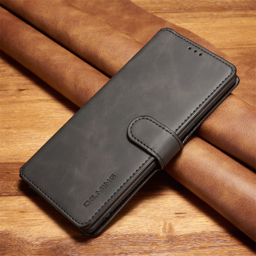 DG.MING Retro Style Wallet Leather Stand Cover for Samsung Galaxy Note 8 SM-N950 - Black