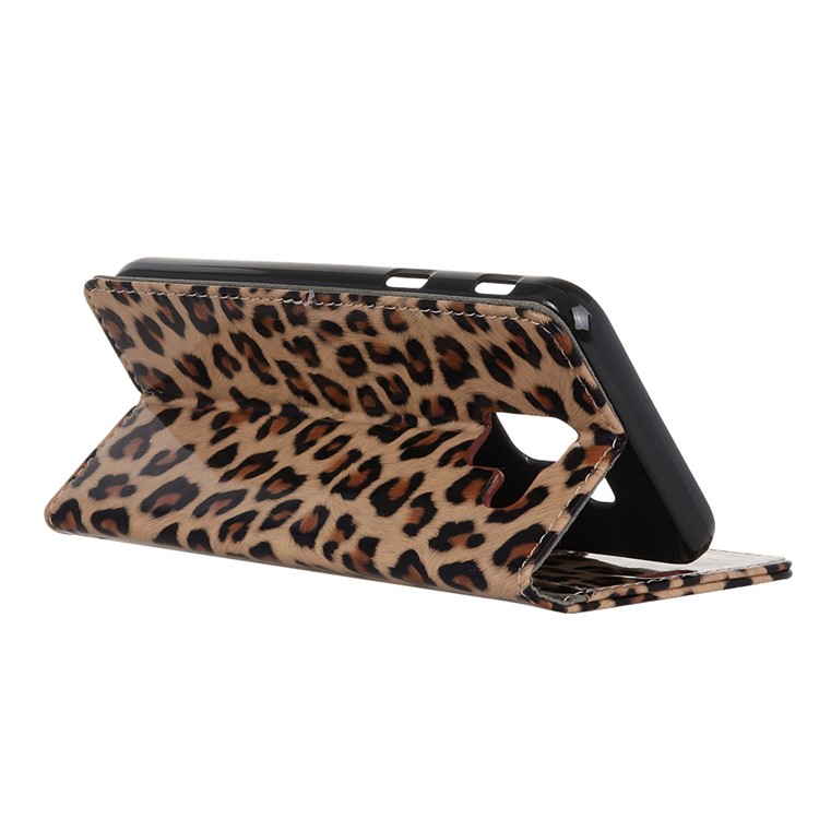Leopard Pattern Magnetic Leather Wallet Phone Case for Samsung Galaxy J6+/J6 Premium-6