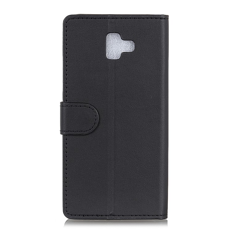 Wallet Stand Magnetic PU Leather Flip Case for Samsung Galaxy J6+ - Black-3