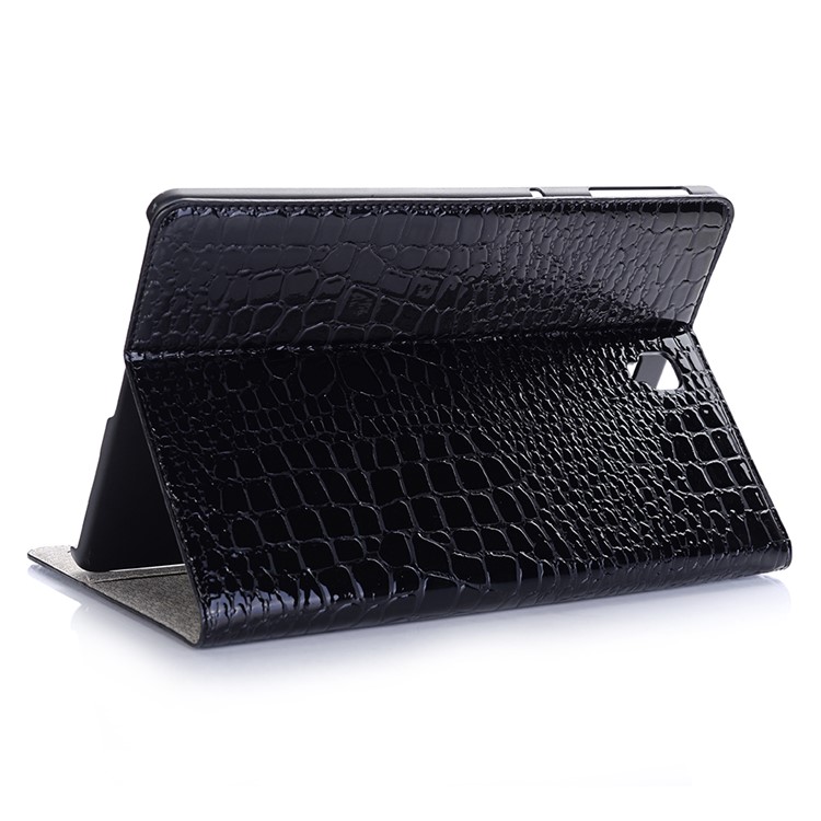 Crocodile Texture PU Leather Auto-wake/sleep Wallet Tablet Shell for Samsung Galaxy Tab S4 10.5 - Black-5
