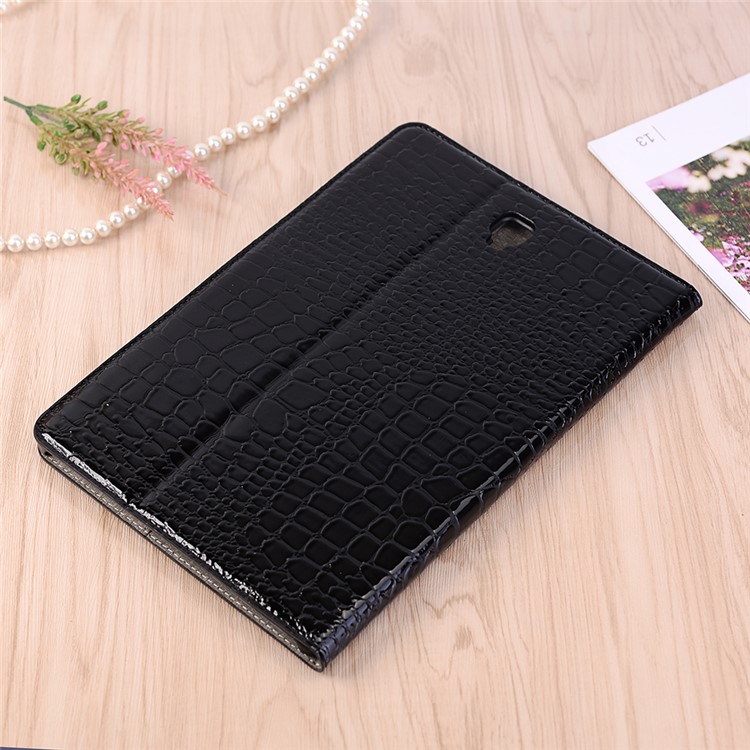 Crocodile Texture PU Leather Auto-wake/sleep Wallet Tablet Shell for Samsung Galaxy Tab S4 10.5 - Black-8