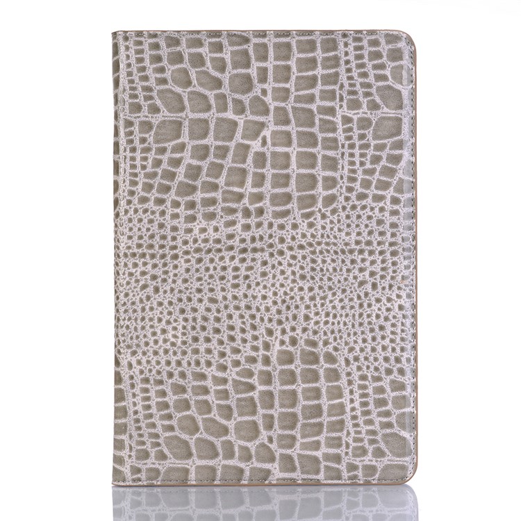 Crocodile Texture PU Leather Auto-wake/sleep Wallet Tablet Cover with Card Slots for Samsung Galaxy Tab S4 10.5 - Beige-1