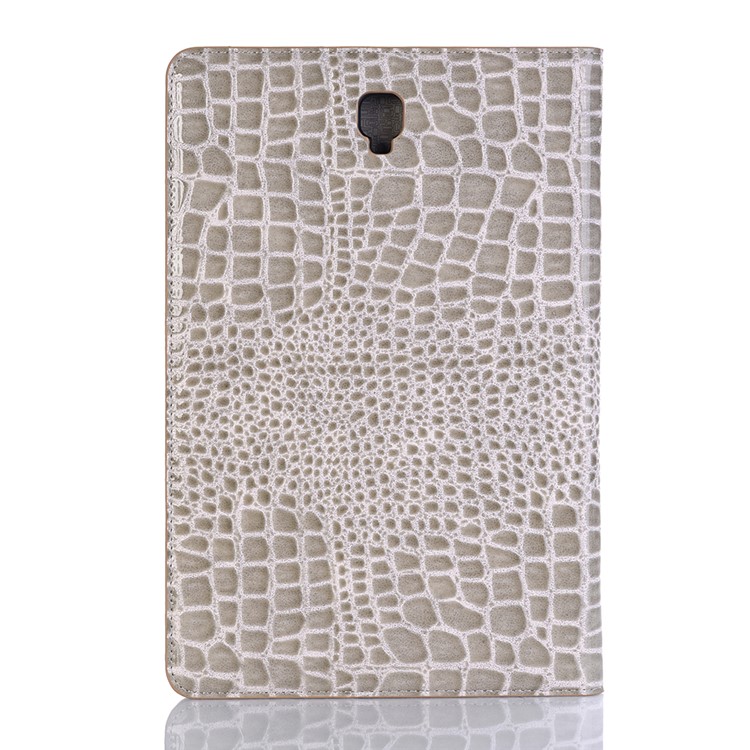 Crocodile Texture PU Leather Auto-wake/sleep Wallet Tablet Cover with Card Slots for Samsung Galaxy Tab S4 10.5 - Beige-2