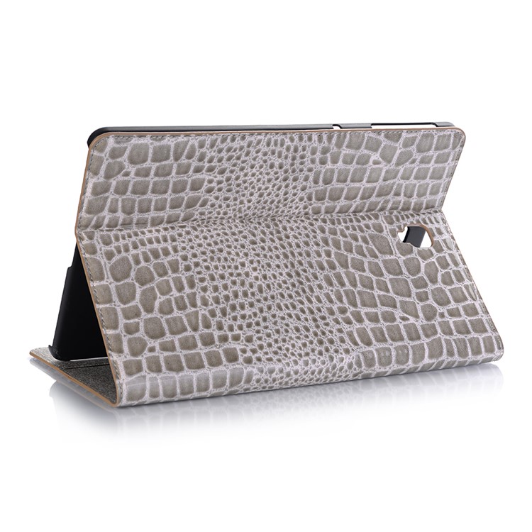Crocodile Texture PU Leather Auto-wake/sleep Wallet Tablet Cover with Card Slots for Samsung Galaxy Tab S4 10.5 - Beige-3