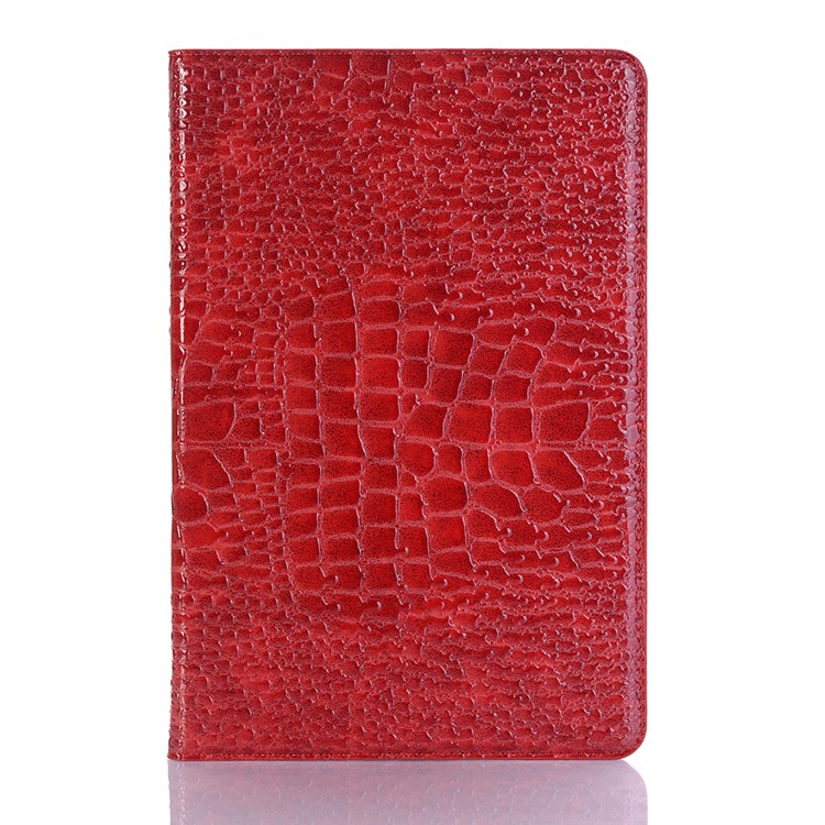 Crocodile Texture PU Leather Auto-wake/sleep Wallet Protection Stand Shell for Samsung Galaxy Tab S4 10.5 - Red-1