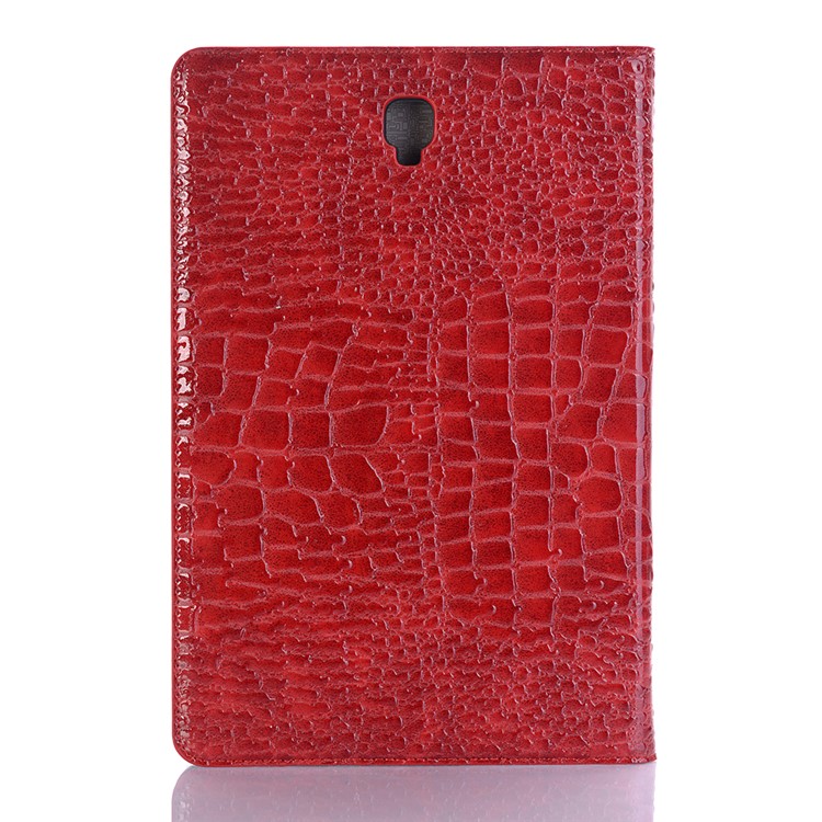 Crocodile Texture PU Leather Auto-wake/sleep Wallet Protection Stand Shell for Samsung Galaxy Tab S4 10.5 - Red-2