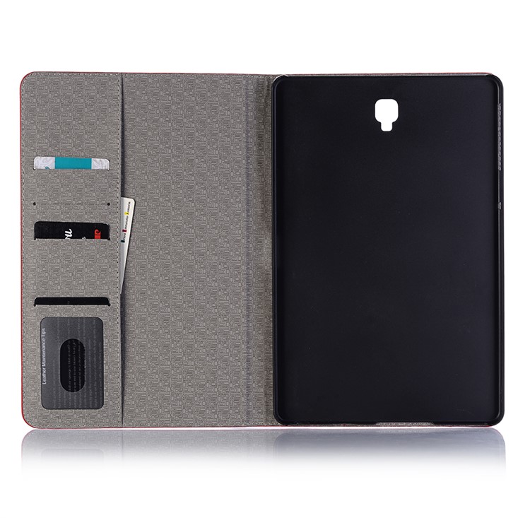Crocodile Texture PU Leather Auto-wake/sleep Wallet Protection Stand Shell for Samsung Galaxy Tab S4 10.5 - Red-5