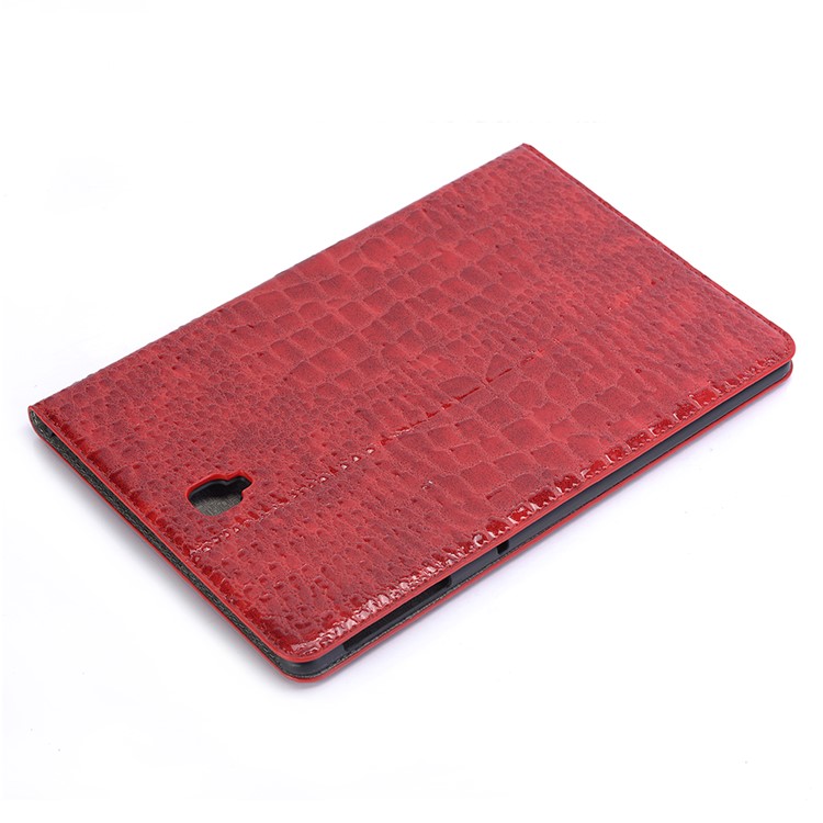 Crocodile Texture PU Leather Auto-wake/sleep Wallet Protection Stand Shell for Samsung Galaxy Tab S4 10.5 - Red-6