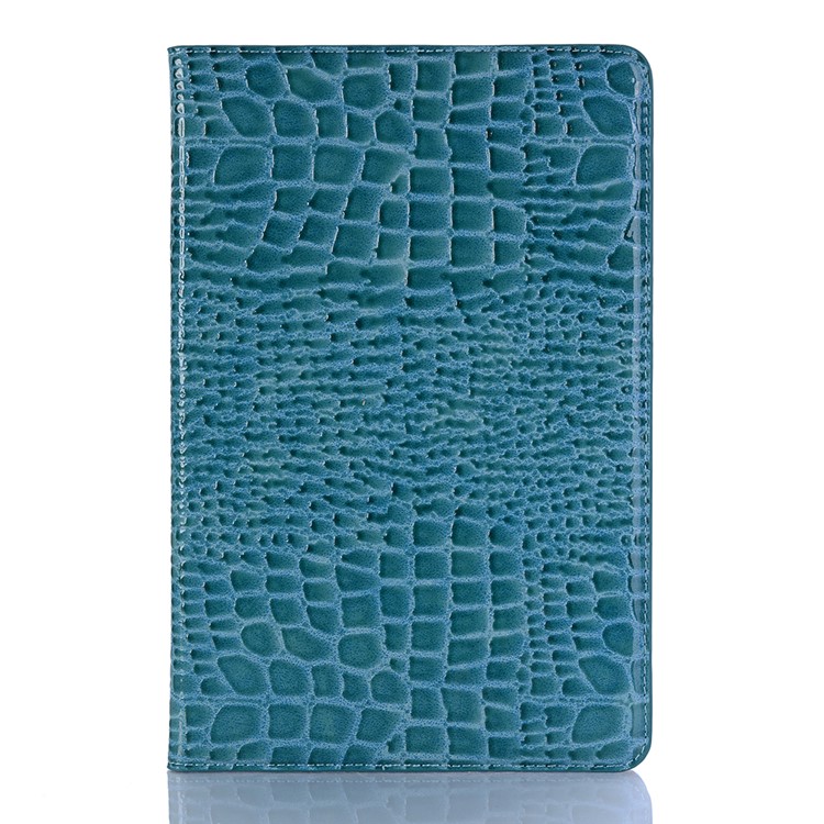 Crocodile Texture PU Leather Auto-wake/sleep Wallet Case for Samsung Galaxy Tab S4 10.5 - Blue-1