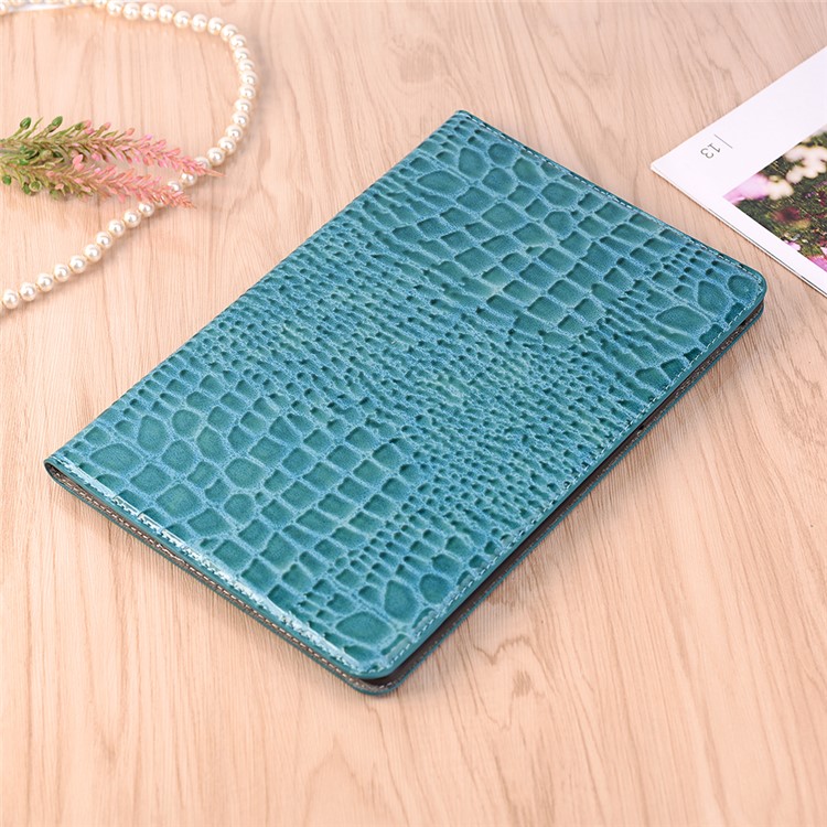 Crocodile Texture PU Leather Auto-wake/sleep Wallet Case for Samsung Galaxy Tab S4 10.5 - Blue-3