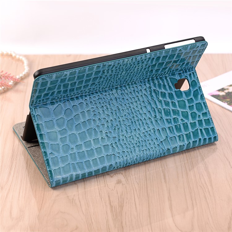Crocodile Texture PU Leather Auto-wake/sleep Wallet Case for Samsung Galaxy Tab S4 10.5 - Blue-5
