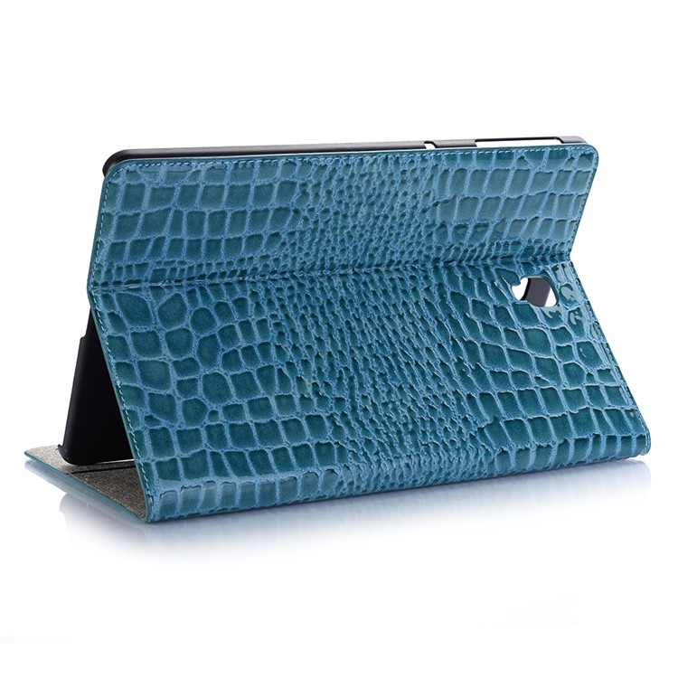 Crocodile Texture PU Leather Auto-wake/sleep Wallet Case for Samsung Galaxy Tab S4 10.5 - Blue-8
