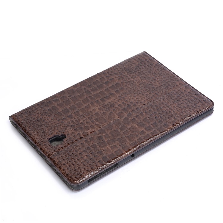 Crocodile Texture PU Leather Auto-wake/sleep Wallet Tablet Casing Accessory for Samsung Galaxy Tab S4 10.5 - Brown-6