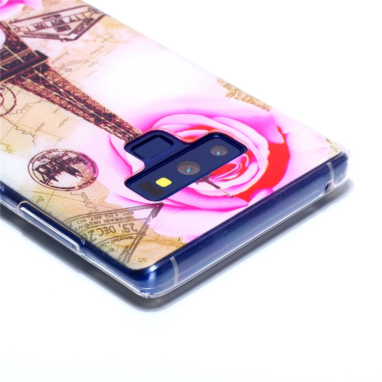 For Samsung Galaxy Note9 N960 Ultra Thin Patterned Soft TPU Back Casing - Rose Flower-4