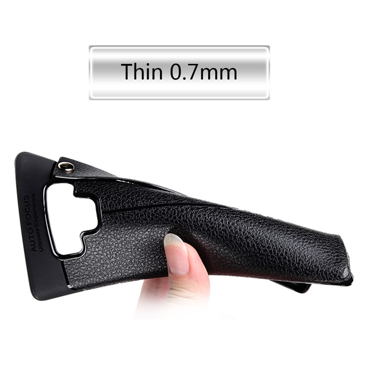 Litchi Texture TPU Cell Phone Accessory Case for Samsung Galaxy Note9 N960 - Black-5