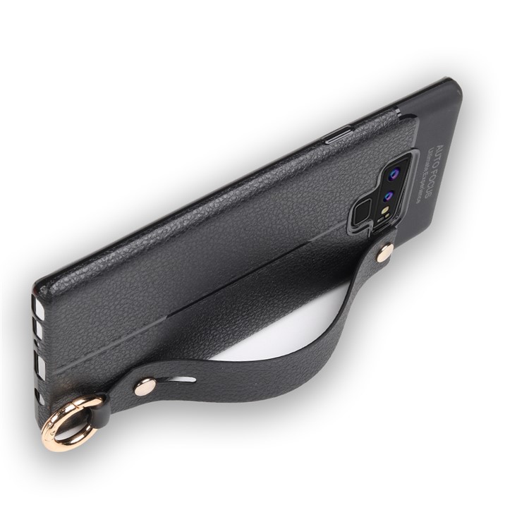 Litchi Texture TPU Cell Phone Accessory Case for Samsung Galaxy Note9 N960 - Black-6